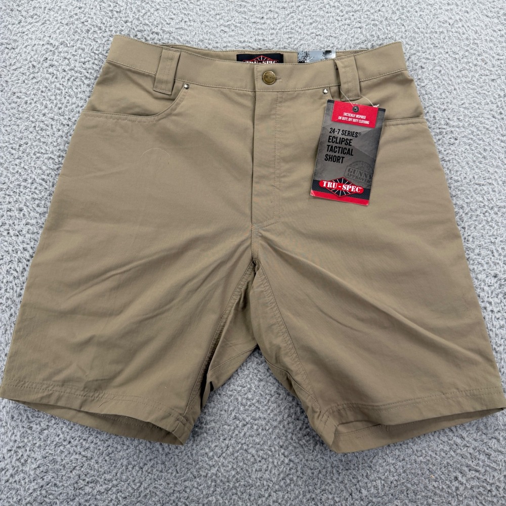 Tru-Spec 24-7 Series Eclipse Tactical Shorts Mens 30 Khaki Tan Nylon 4262003 NWT